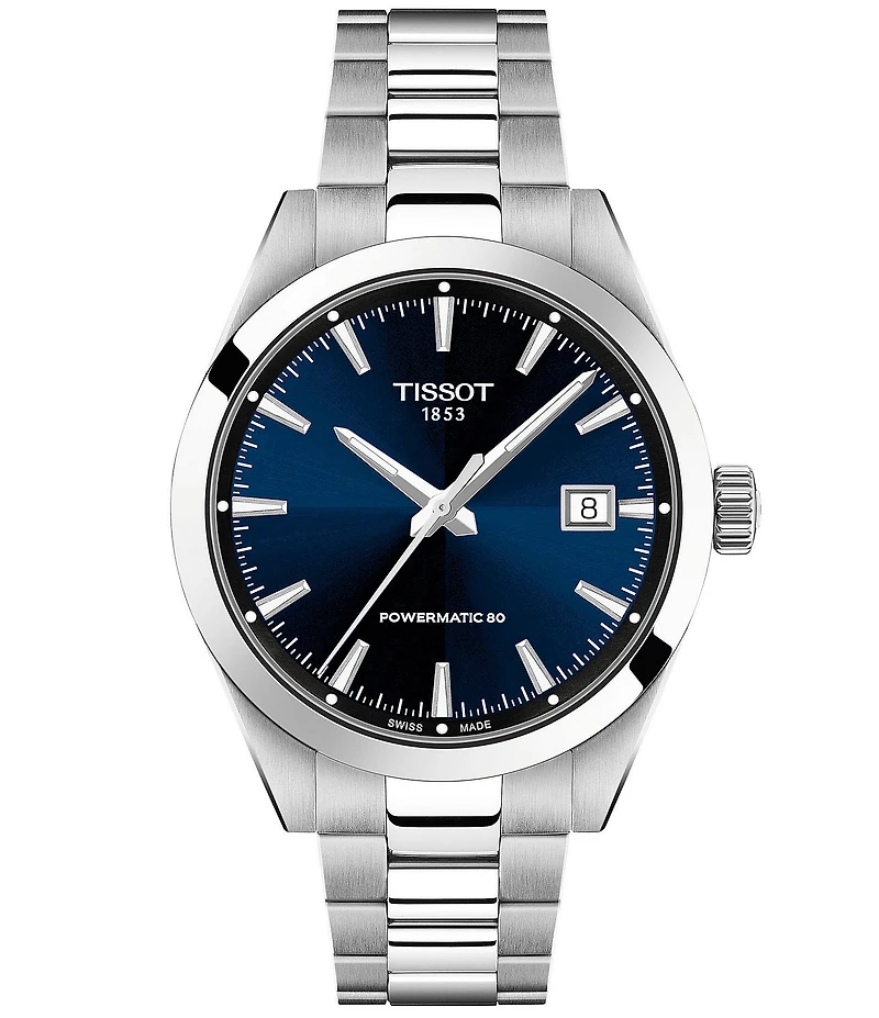 Tissot Men's Gentleman Classic Contemporary Collection Automatic Stainless Steel Bracelet Watch