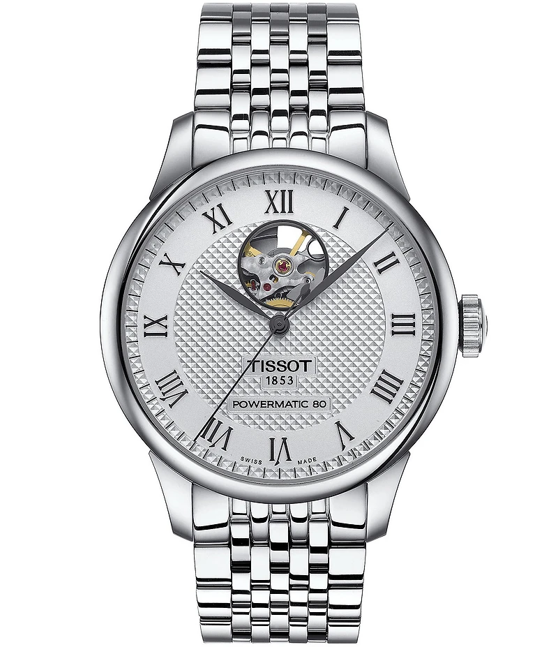 Tissot Men's Le Locle Powermatic 80 Open Heart Automatic Stainless Steel Bracelet Watch