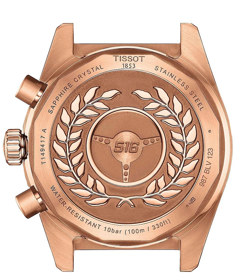 Tissot Men's PR516 Sport Collection Quartz Chronograph Rose Gold Tone Stainless Steel Bracelet Watch