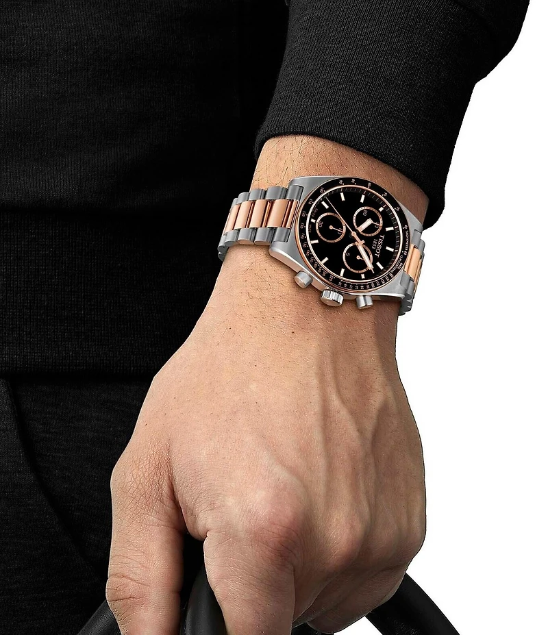 Tissot Men's PR516 Sport Collection Quartz Chronograph Two Tone Stainless Steel Bracelet Watch