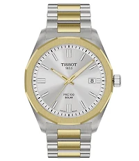 Tissot Men's PRC 100 Solar Classic Contemporary Collection Quartz Analog 316L Stainless Steel Bracelet Watch