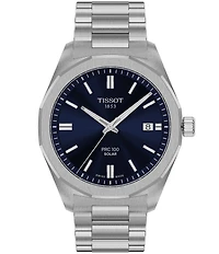 Tissot Men's PRC 100 Solar Quartz Analog Stainless Steel Bracelet Watch