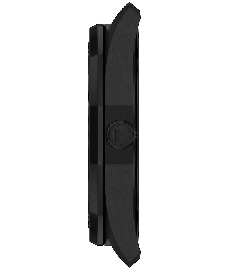 Tissot Men's PRC 100 Solar Solar Quartz Automatic Black Leather Strap Watch