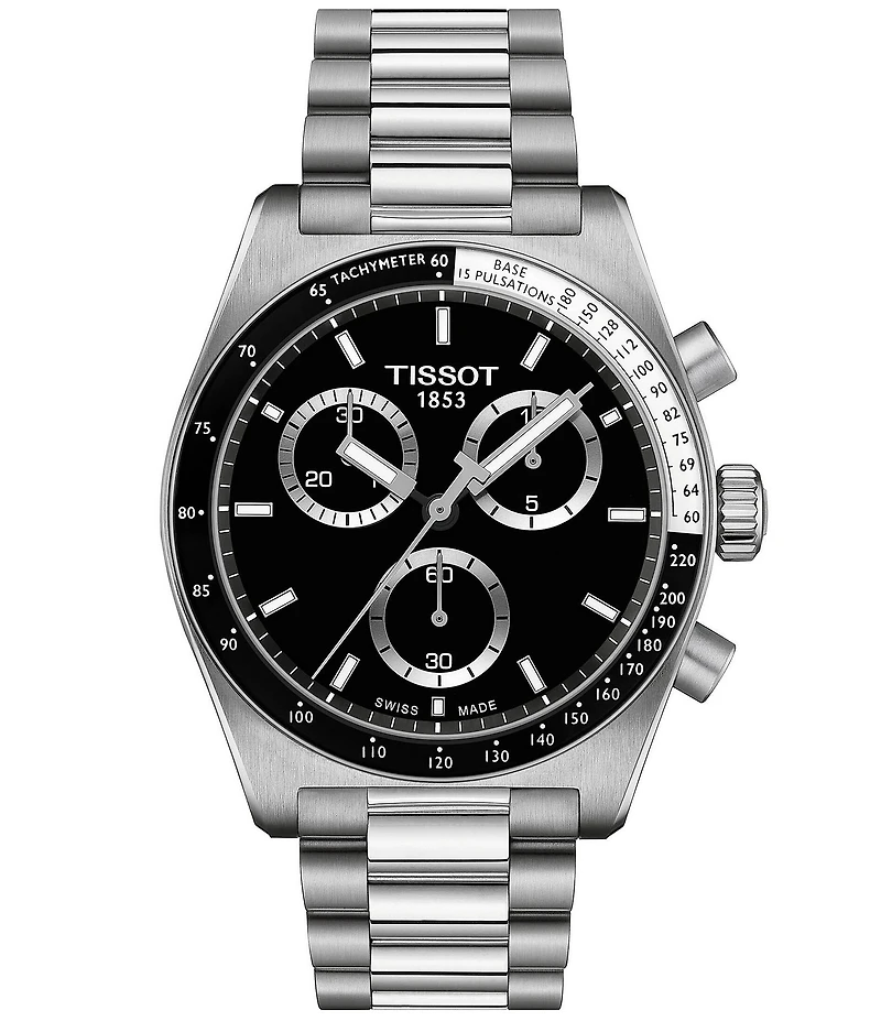 Tissot Men's Prs516 Quartz Chronograph Stainless Steel Bracelet Watch