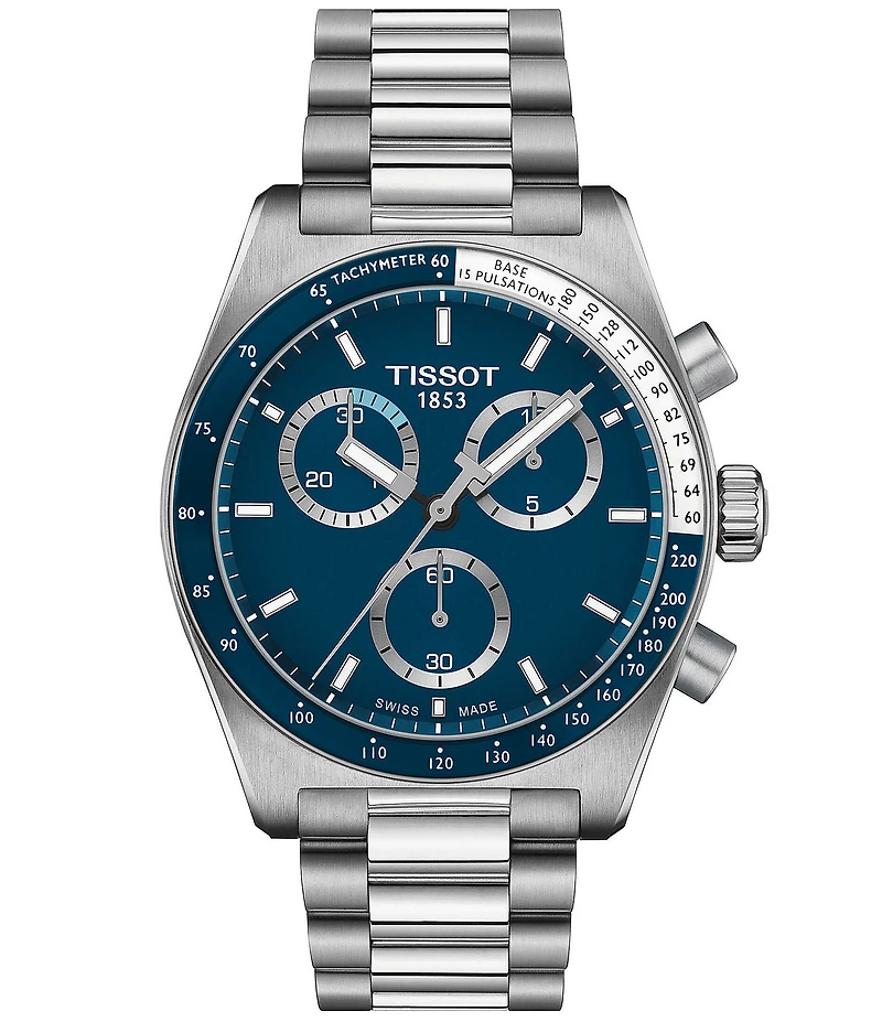 Tissot Men's Prs516 Quartz Chronograph Stainless Steel Bracelet Watch