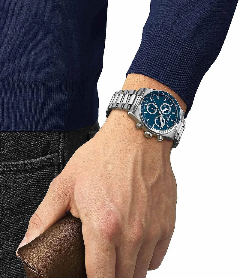 Tissot Men's Prs516 Quartz Chronograph Stainless Steel Bracelet Watch