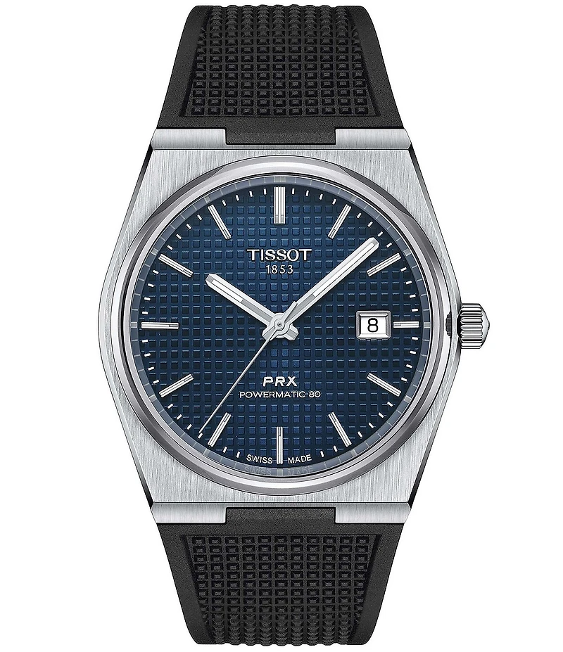 Tissot Men's Gridded PRX Powermatic 80 Automatic Stainless Steel Watch