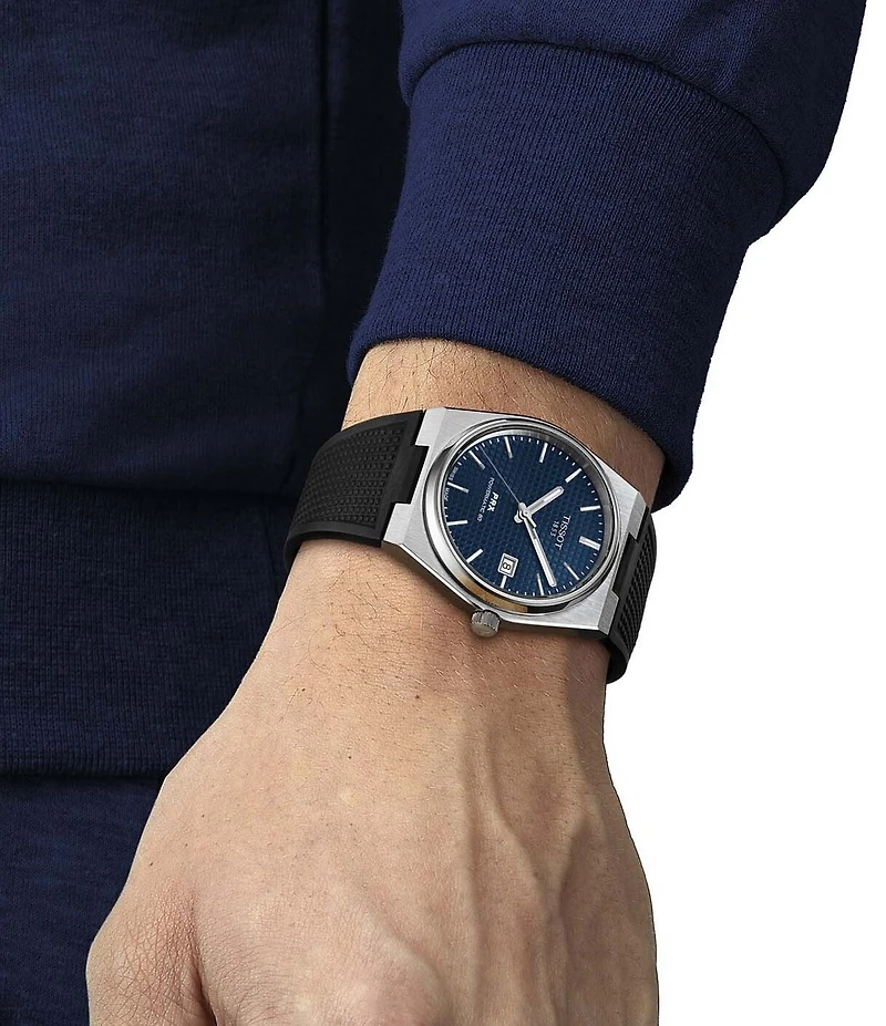 Tissot Men's Gridded PRX Powermatic 80 Automatic Stainless Steel Watch