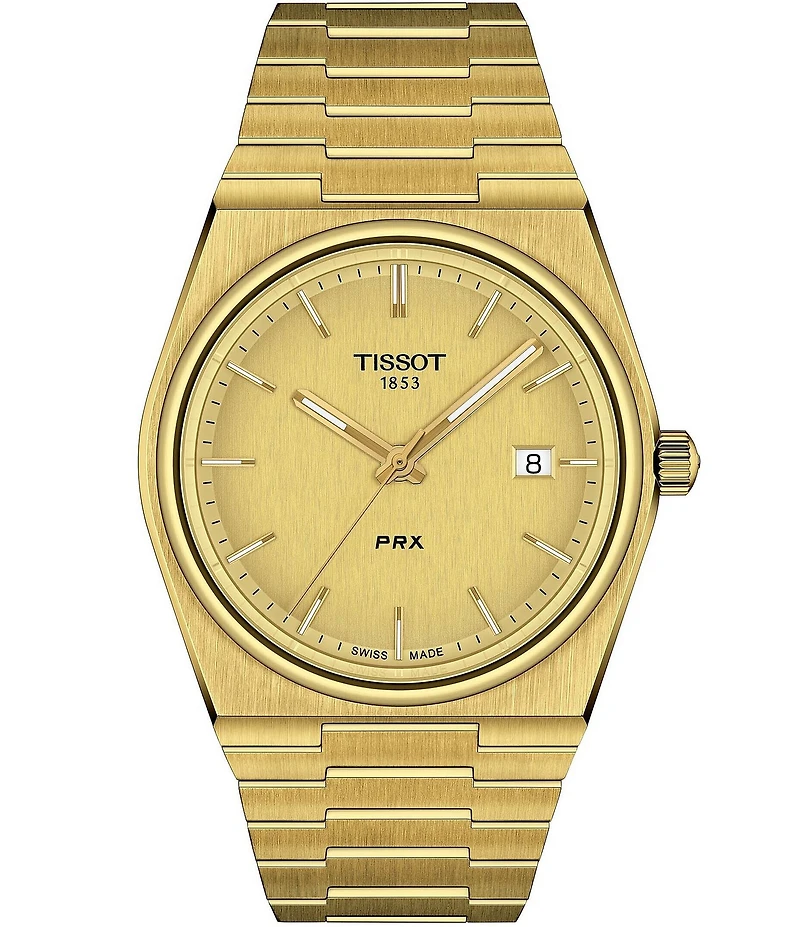 Tissot Men's Prx Quartz Analog Gold Stainless Steel Bracelet Watch