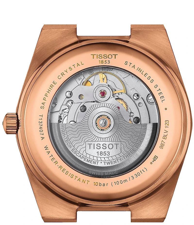 Tissot Men's Prx Tonneau Automatic Rose Gold Stainless Steel Bracelet Watch