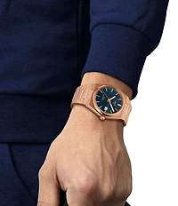 Tissot Men's Prx Tonneau Automatic Rose Gold Stainless Steel Bracelet Watch