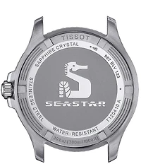 Tissot Men's Black Seastar 1000 Quartz Automatic Stainless Steel Bracelet Watch