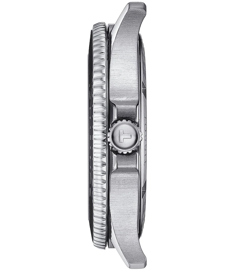 Tissot Men's Black Seastar 1000 Quartz Automatic Stainless Steel Bracelet Watch