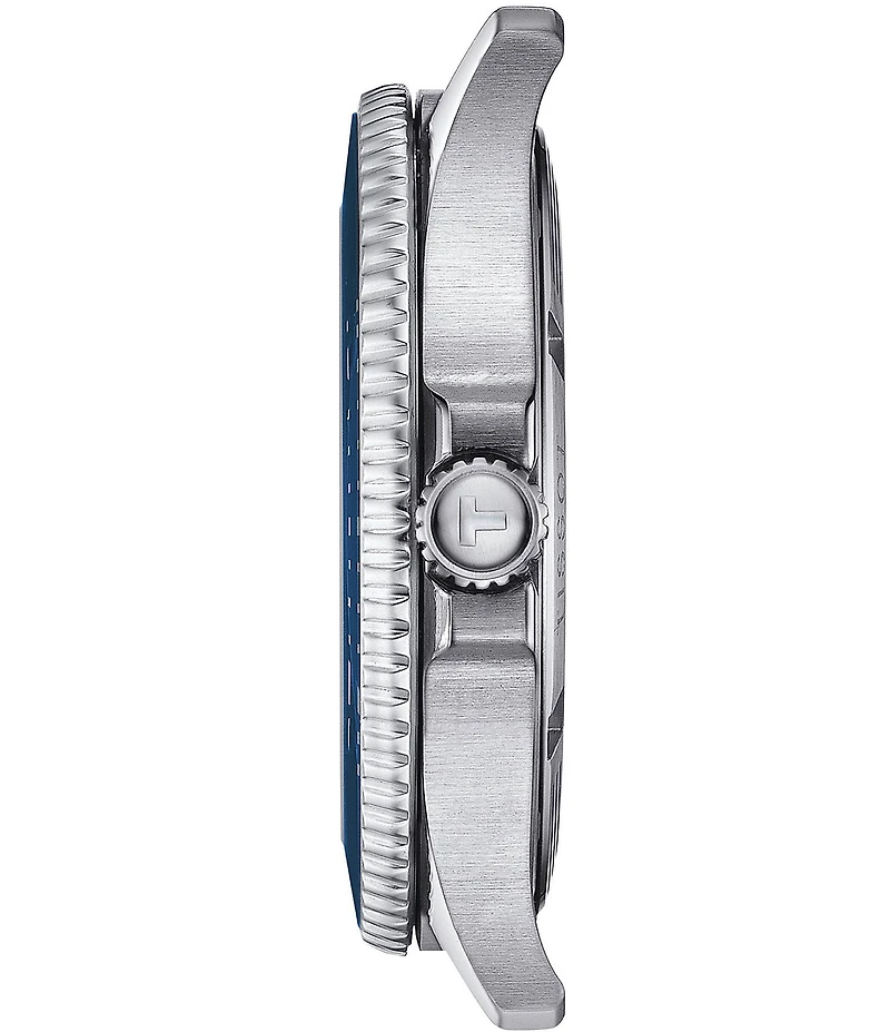 Tissot Men's Black Seastar 1000 Quartz Automatic Stainless Steel Bracelet Watch