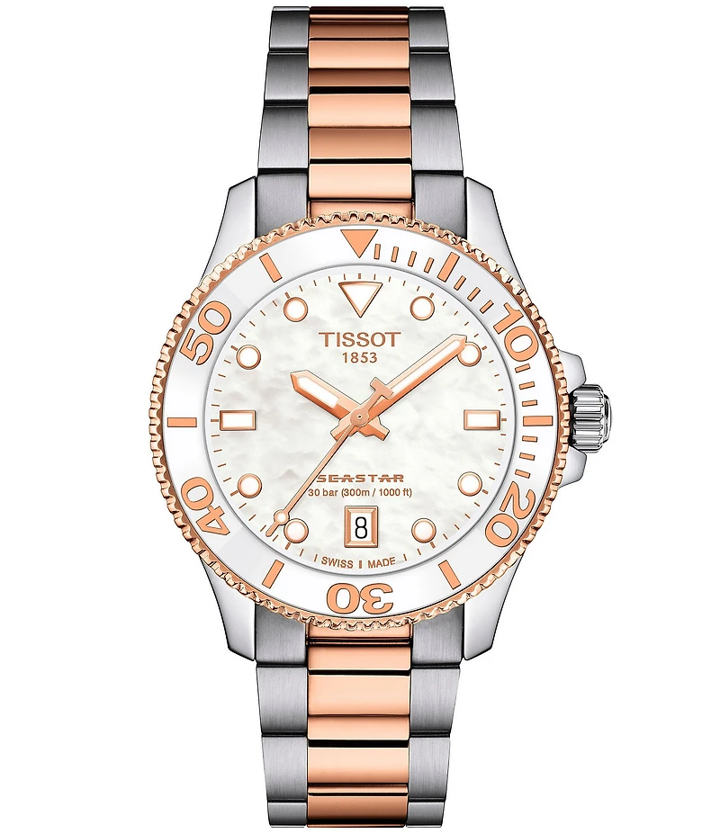 Tissot Men's Seastar 1000 Quartz Analog Two Tone Stainless Steel Bracelet Watch