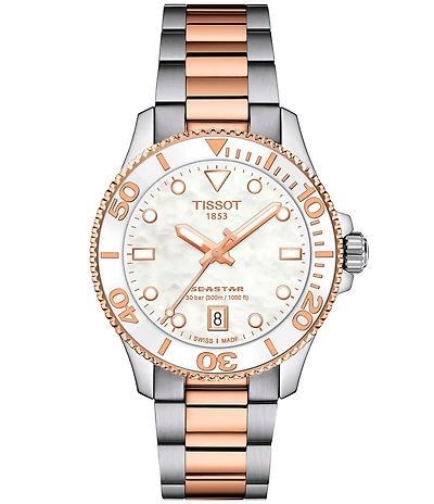 Tissot Men's Seastar 1000 Quartz Analog Two Tone Stainless Steel Bracelet Watch