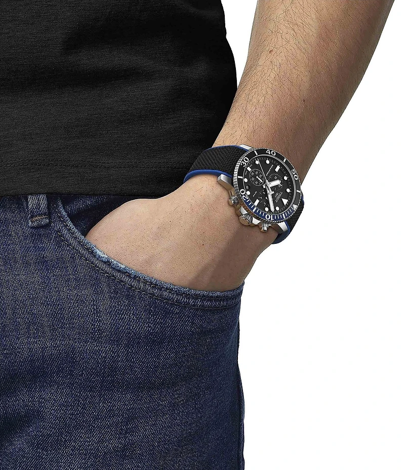 Tissot Men's Seastar 1000 Quartz Chronograph Grey Strap Watch