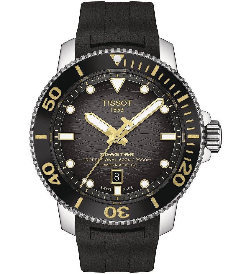 Tissot Men's Seastar 2000 Professional Powermatic Sport Collection Automatic Rubber Strap