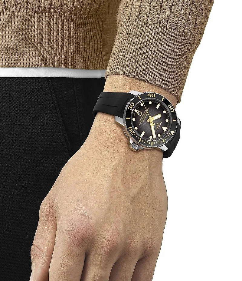 Tissot Men's Seastar 2000 Professional Powermatic Sport Collection Automatic Rubber Strap