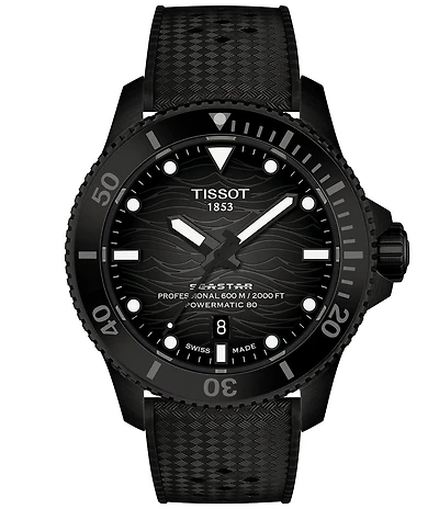Tissot Men's Seastar GTS 2000 Powermatic 80 Automatic Rubber Strap Watch