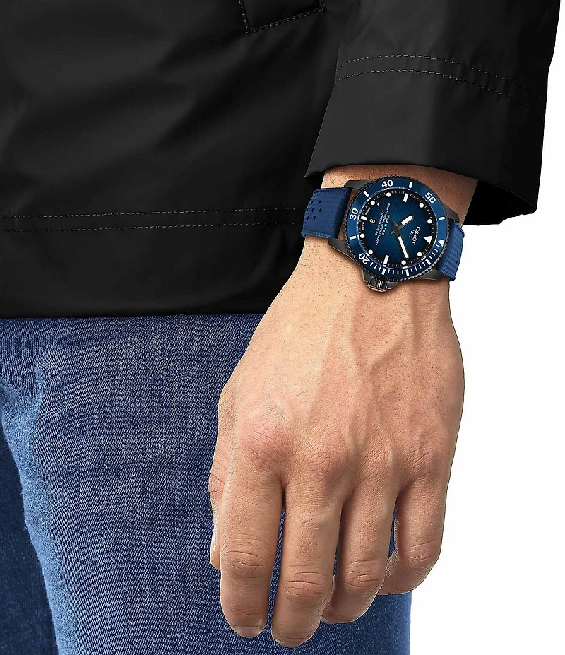 Tissot Men's Seastar GTS 2000 Powermatic 80 Automatic Rubber Strap Watch