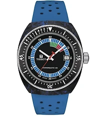 Tissot Unisex Sideral Tonneau Powermatic 80 Sport Collection Automatic Rubber Strap Watch