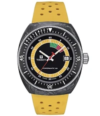 Tissot Unisex Sideral Tonneau Powermatic 80 Sport Collection Automatic Rubber Strap Watch