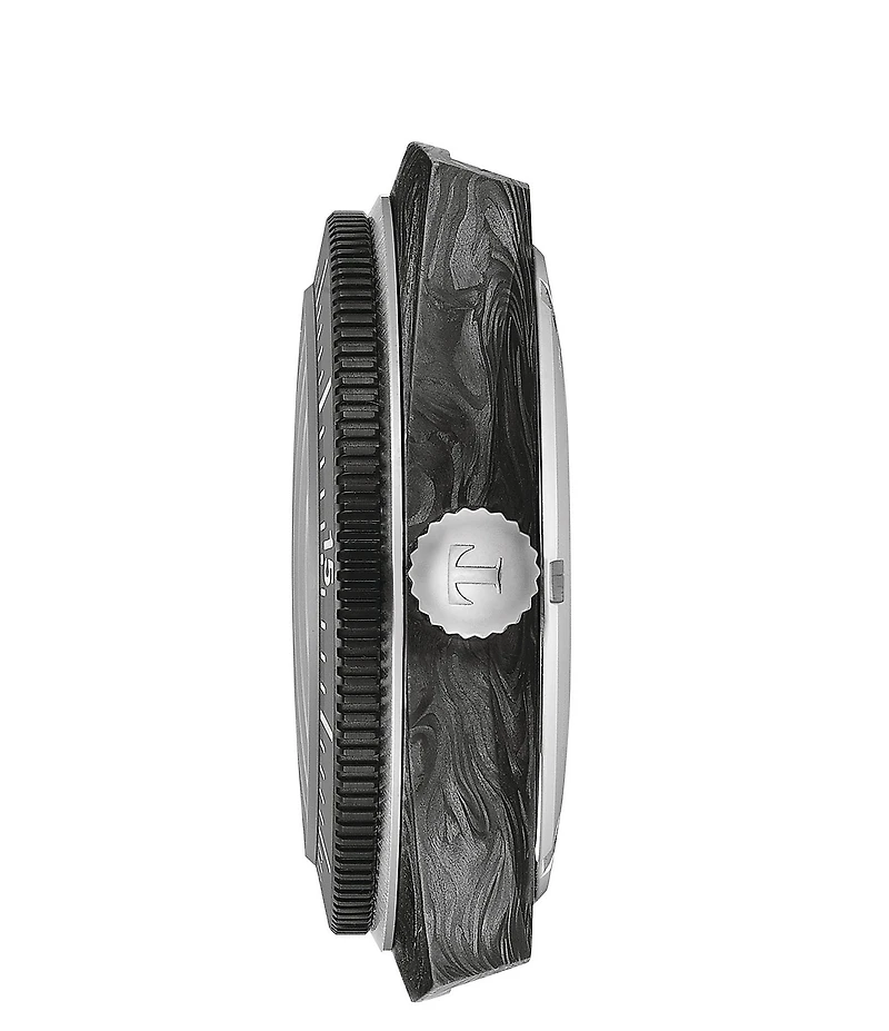 Tissot Unisex Sideral Tonneau Powermatic 80 Sport Collection Automatic Rubber Strap Watch