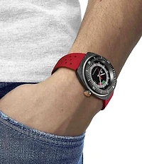 Tissot Unisex Sideral Tonneau Powermatic 80 Sport Collection Automatic Rubber Strap Watch