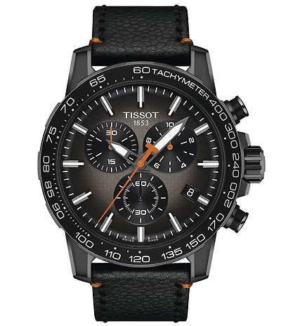 Tissot Men's Supersport Basketball Edition Chronograph Black Leather Strap Watch