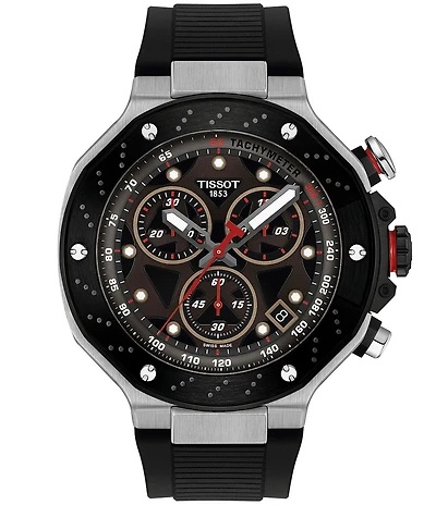 Tissot Men's T-Race Moto GP Quartz Chronograph Black Silicone Strap Watch