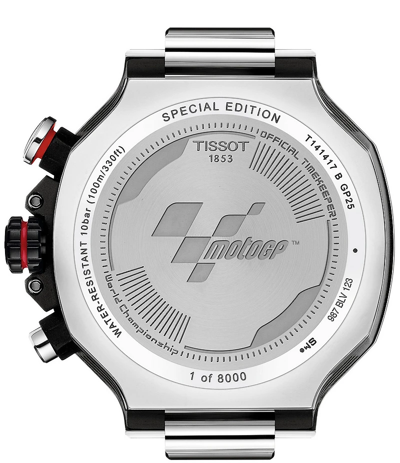Tissot Men's T-Race Moto GP Quartz Chronograph Black Silicone Strap Watch