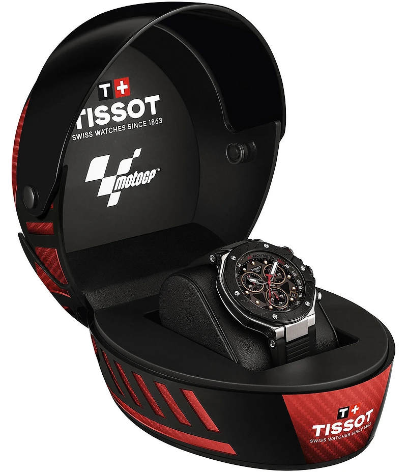 Tissot Men's T-Race Moto GP Quartz Chronograph Black Silicone Strap Watch