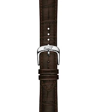 Tissot Men's Visodate Classic Traditional Collection Automatic Croco Leather Strap Watch