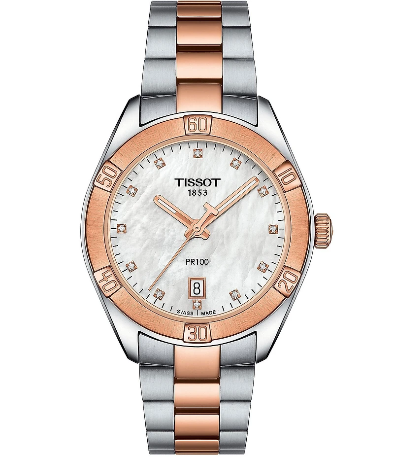 Tissot PR 100 Sport Chic Two-Tone Watch