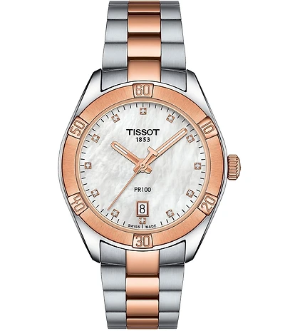 Tissot PR 100 Sport Chic Two-Tone Watch