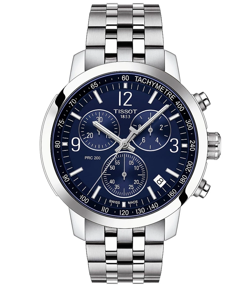 Tissot PRC 200 Chronograph Stainless Steel Bracelet Watch