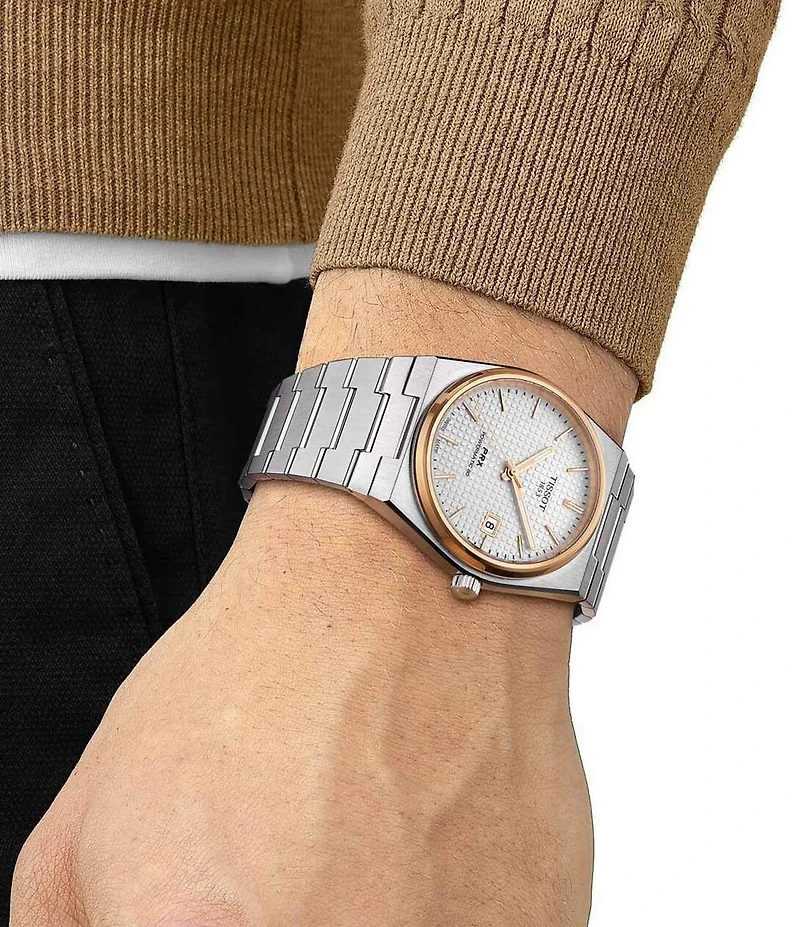 Tissot Men's Prx Automatic Stainless Steel Tonneau Bracelet Watch