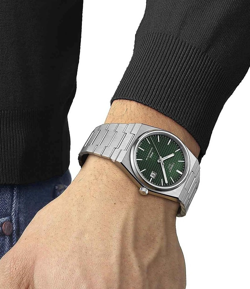 Tissot Men's Prx Automatic Stainless Steel Tonneau Bracelet Watch