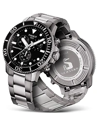 Tissot Men's Seastar 1000 Black Dial Chronograph Stainless Steel Watch