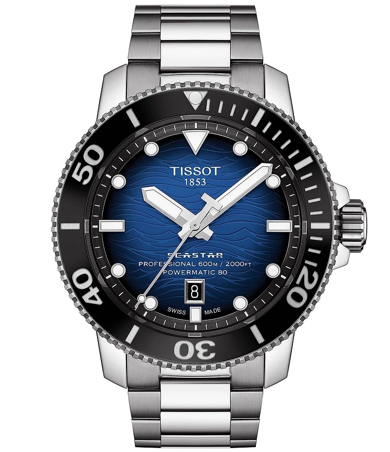Tissot Men's Seastar 2000 Professional Powermatic Stainless Steel Bracelet Watch