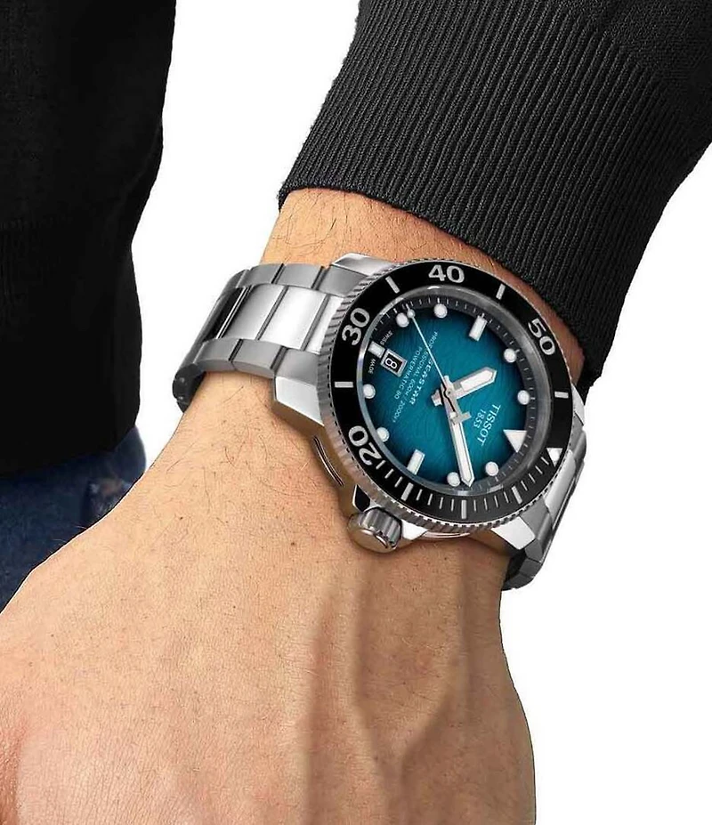 Tissot Men's Seastar 2000 Professional Powermatic Stainless Steel Bracelet Watch