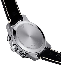 Tissot Supersport Black Leather Strap Chronograph Watch