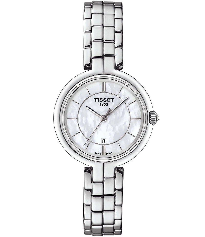 Tissot T-Lady Flamingo Mother-of-Pearl Analog Bracelet Watch
