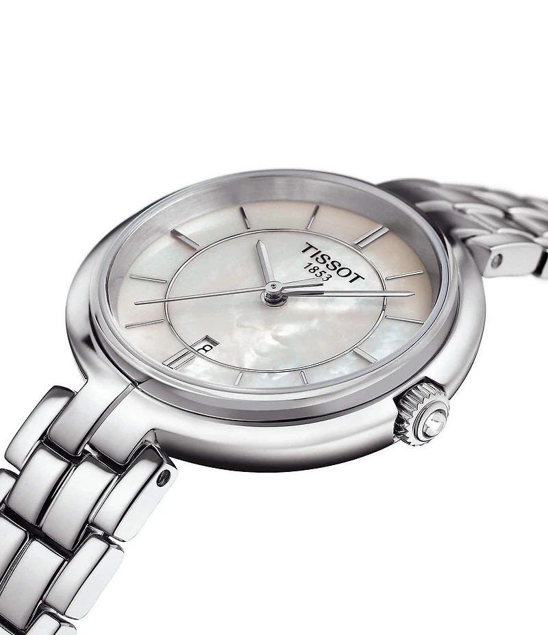 Tissot T-Lady Flamingo Mother-of-Pearl Analog Bracelet Watch