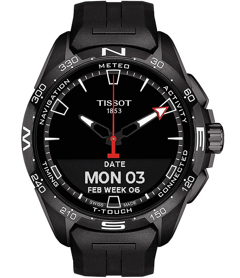 Tissot Men's T-Touch Connect Rubber Black Dial Solar Watch