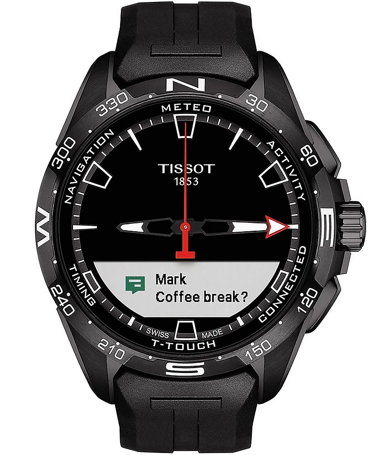Tissot Men's T-Touch Connect Rubber Black Dial Solar Watch