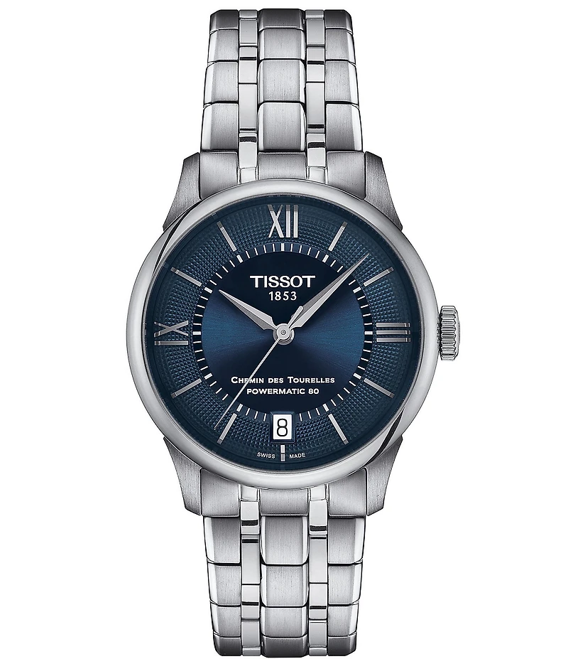 Tissot Unisex Chemin Des Tourelles Powermatic 80 Automatic Stainless Steel Bracelet Watch
