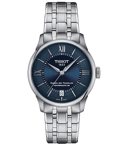 Tissot Unisex Chemin Des Tourelles Powermatic 80 Automatic Stainless Steel Bracelet Watch
