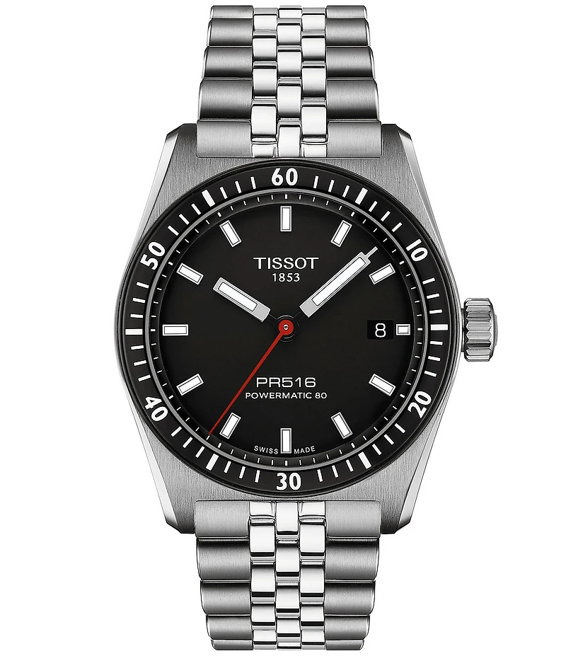 Tissot Unisex Pr516 Powermatic 80 Automatic Stainless Steel Bracelet Watch
